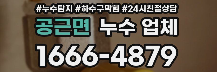 공근면 누수 업체