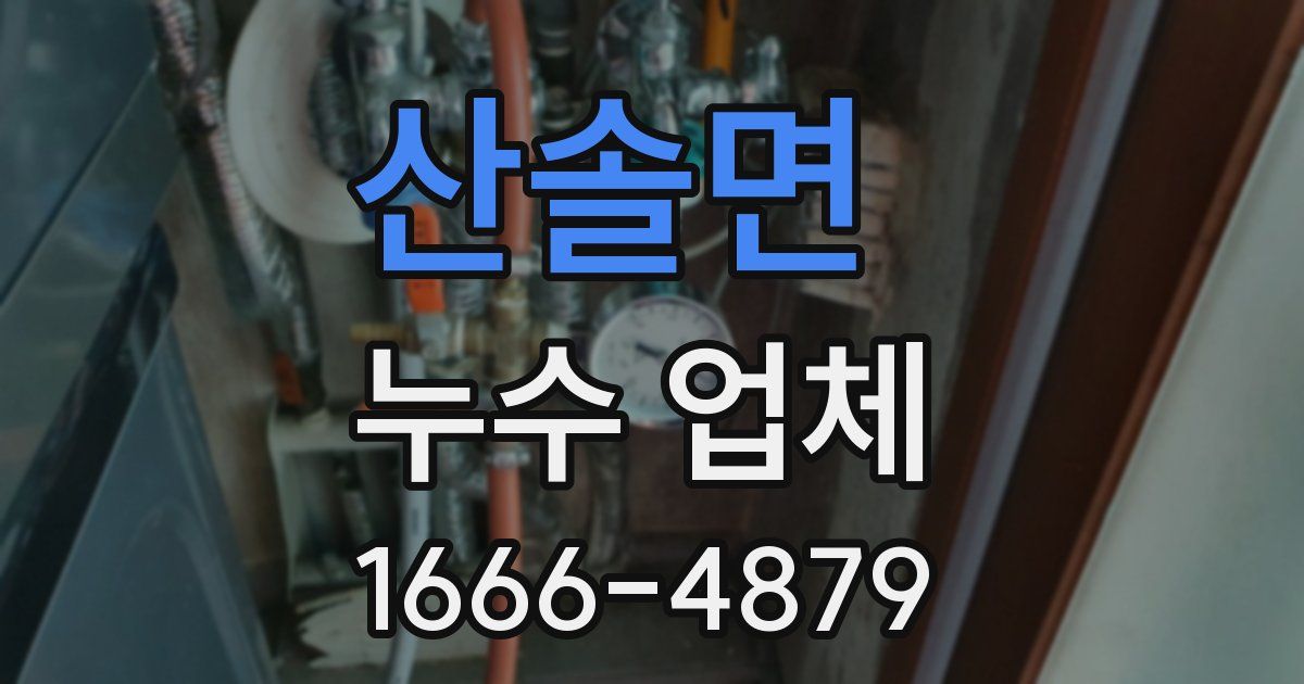 산솔면 누수 업체