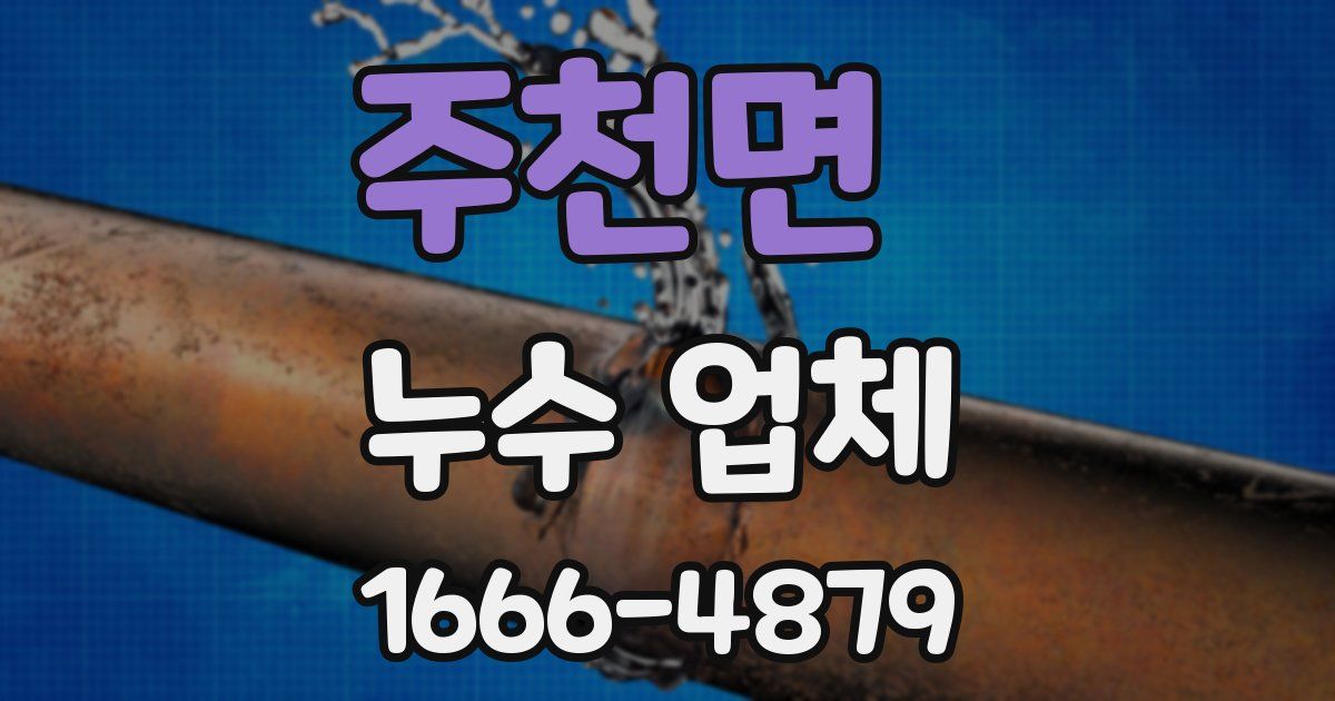 주천면 누수 업체