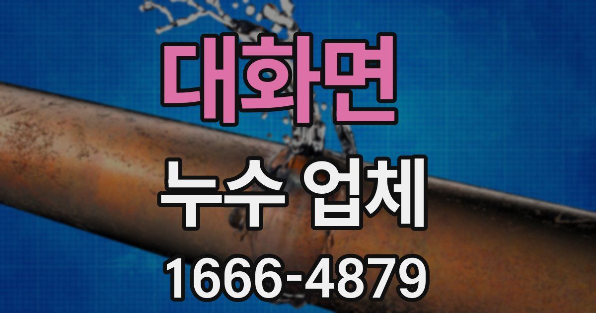 대화면 누수 업체