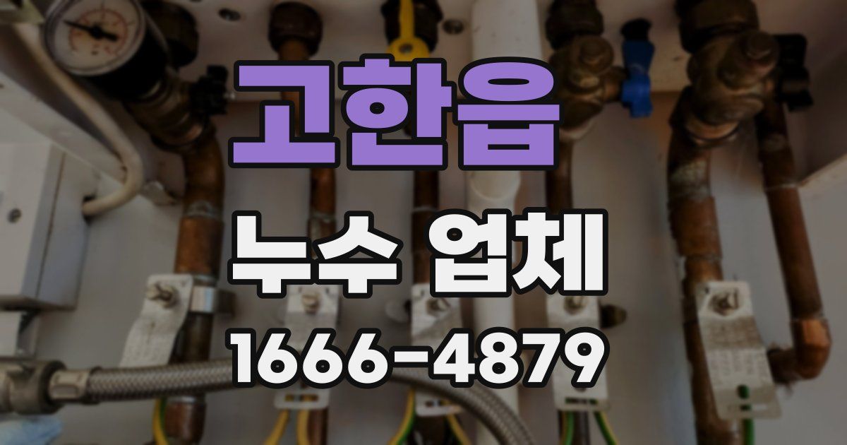 고한읍 누수 업체