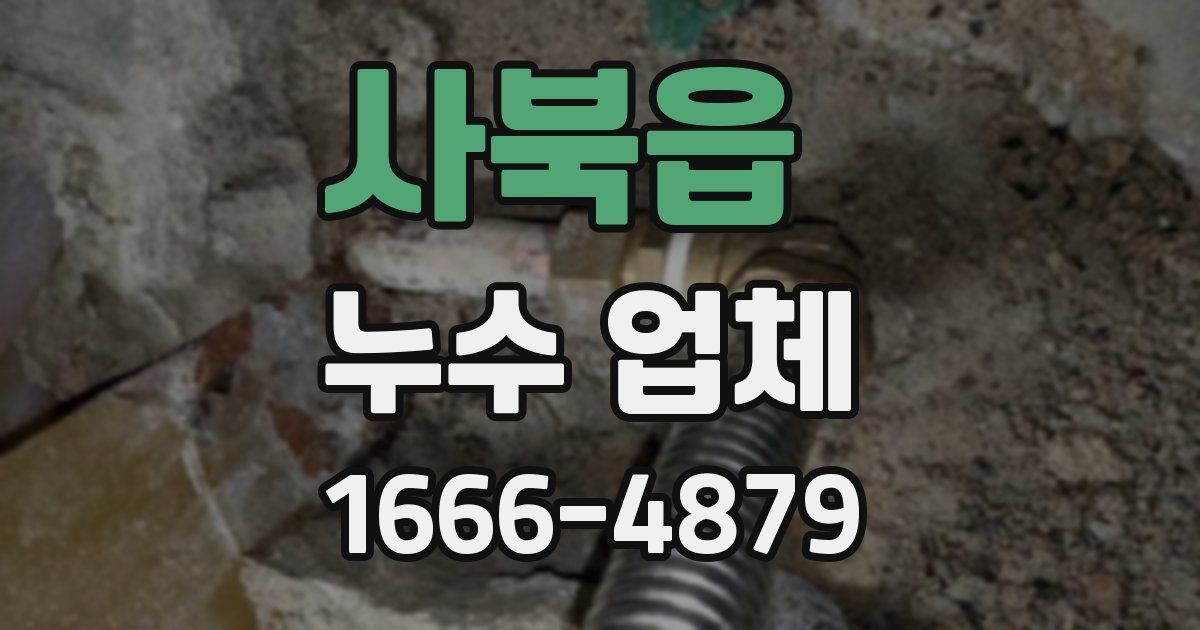 사북읍 누수 업체