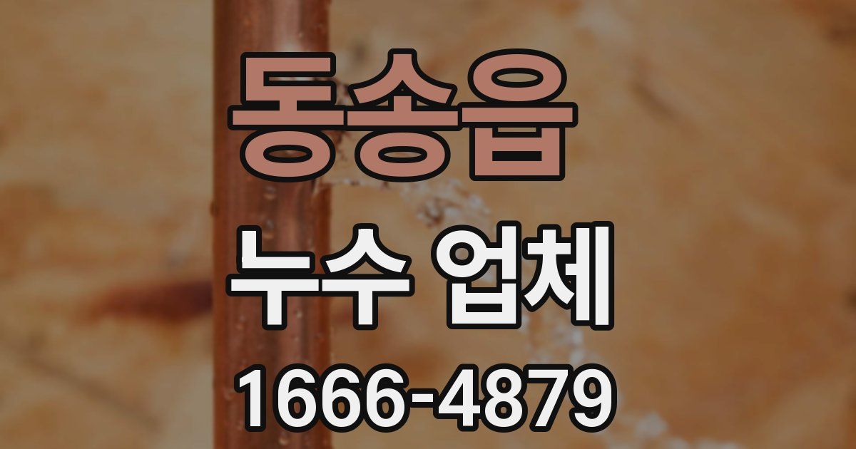 동송읍 누수 업체