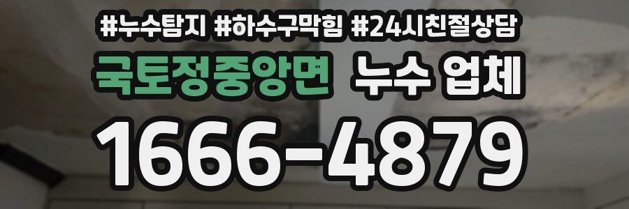 국토정중앙면 누수 업체