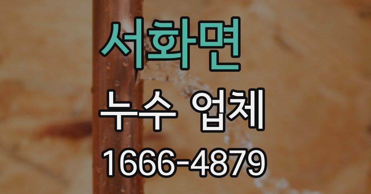 서화면 누수 업체