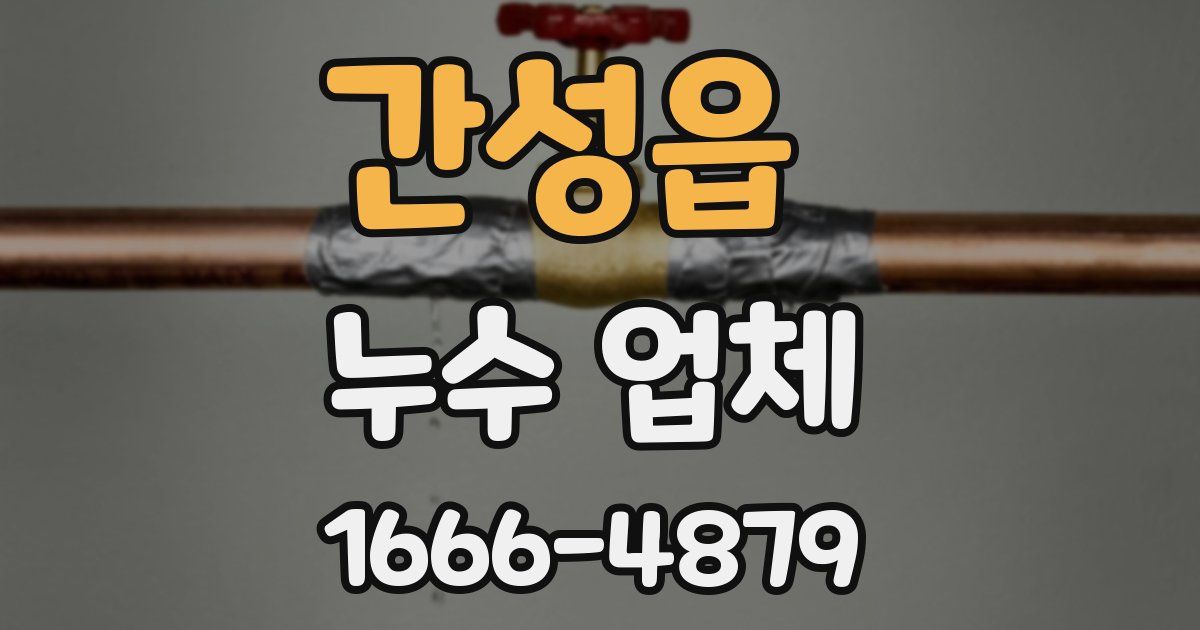 간성읍 누수 업체