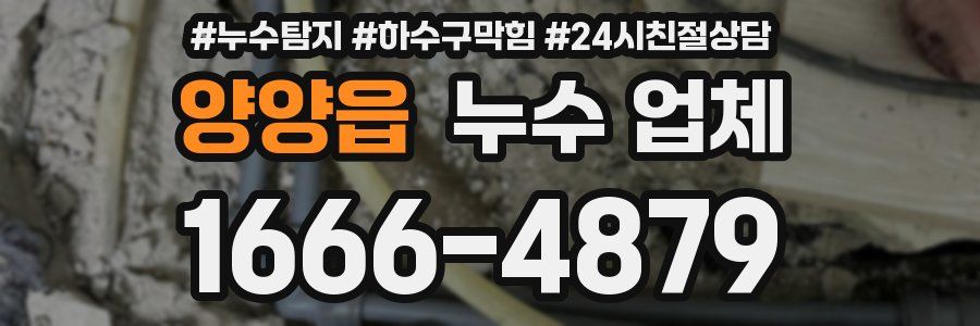 양양읍 누수 업체