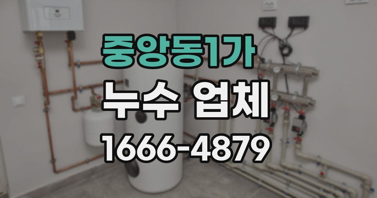 중앙동1가 누수 업체