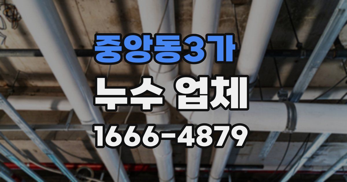중앙동3가 누수 업체