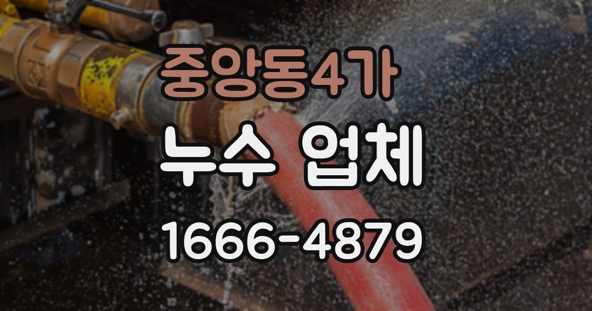 중앙동4가 누수 업체