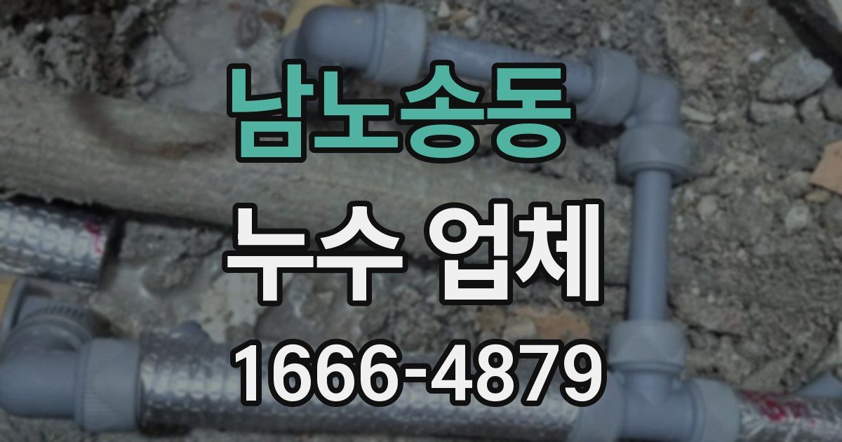 남노송동 누수 업체