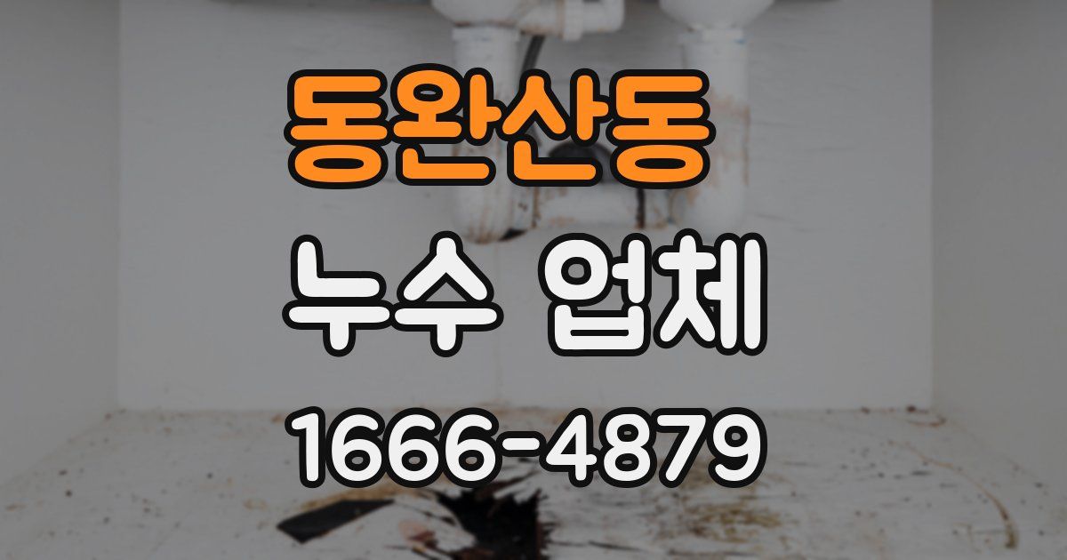 동완산동 누수 업체