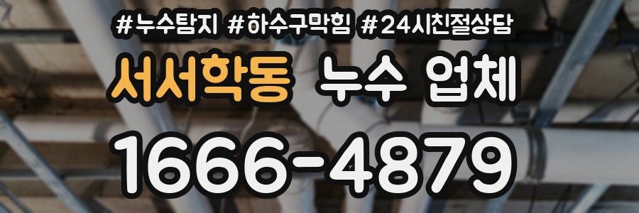 서서학동 누수 업체