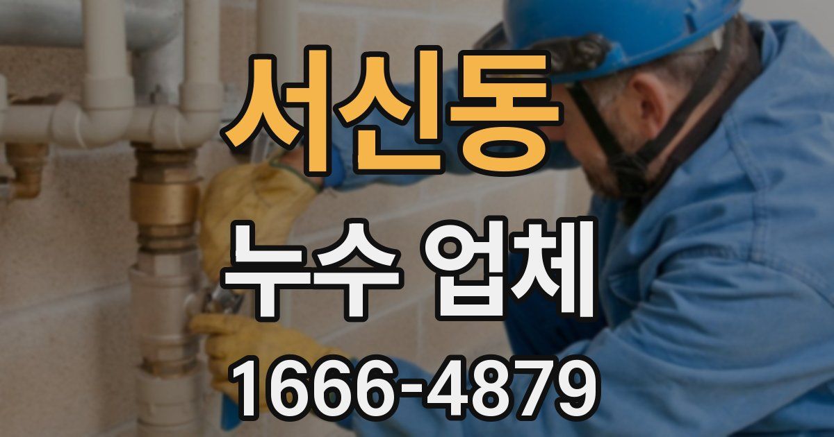서신동 누수 업체