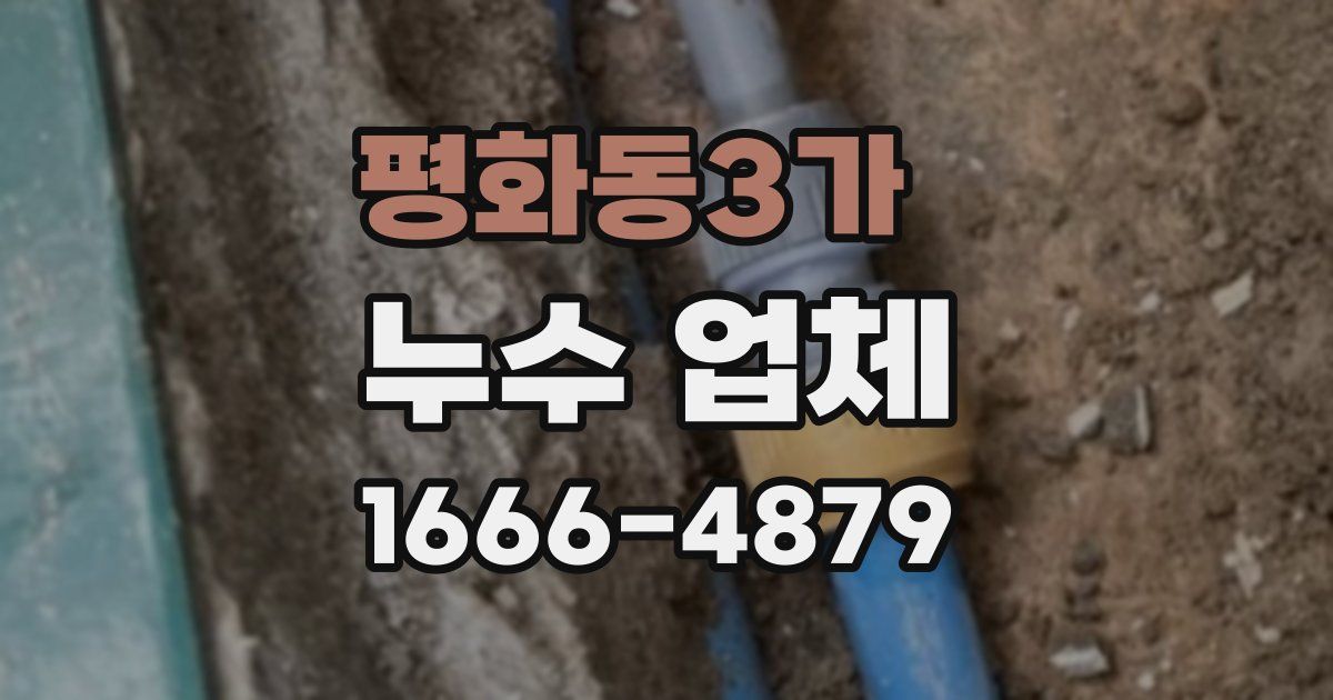 평화동3가 누수 업체