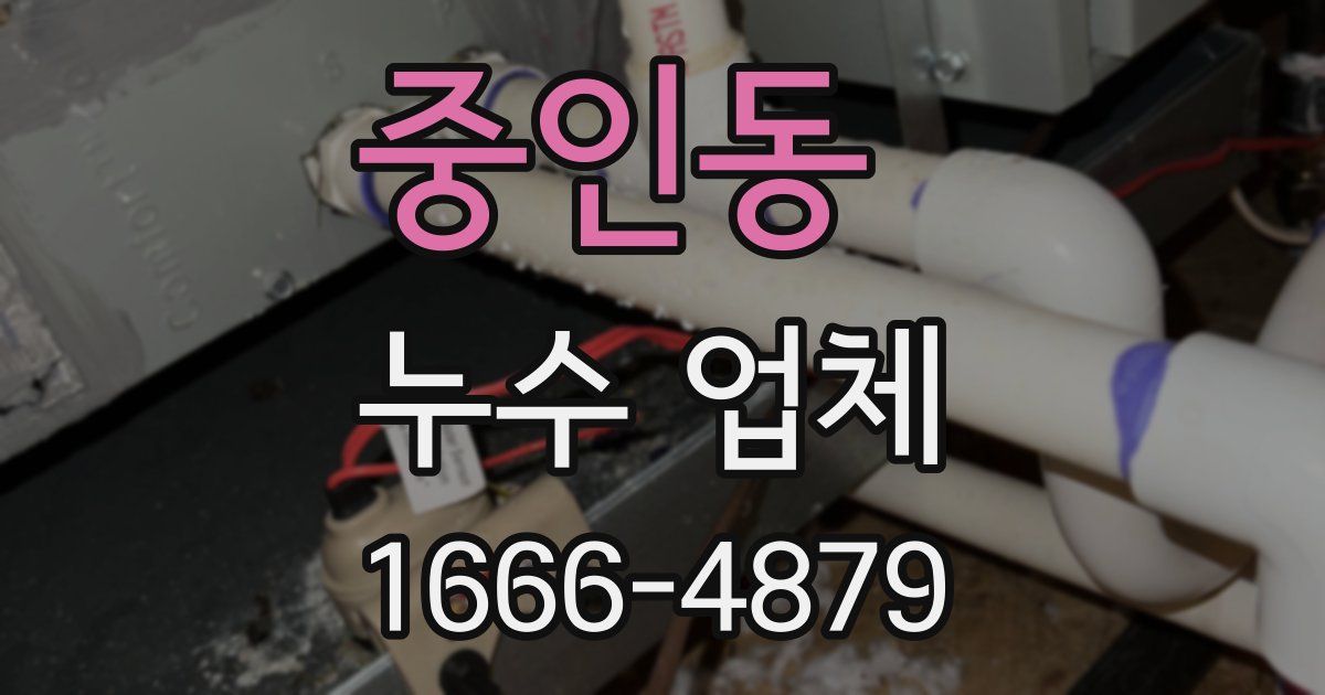 중인동 누수 업체