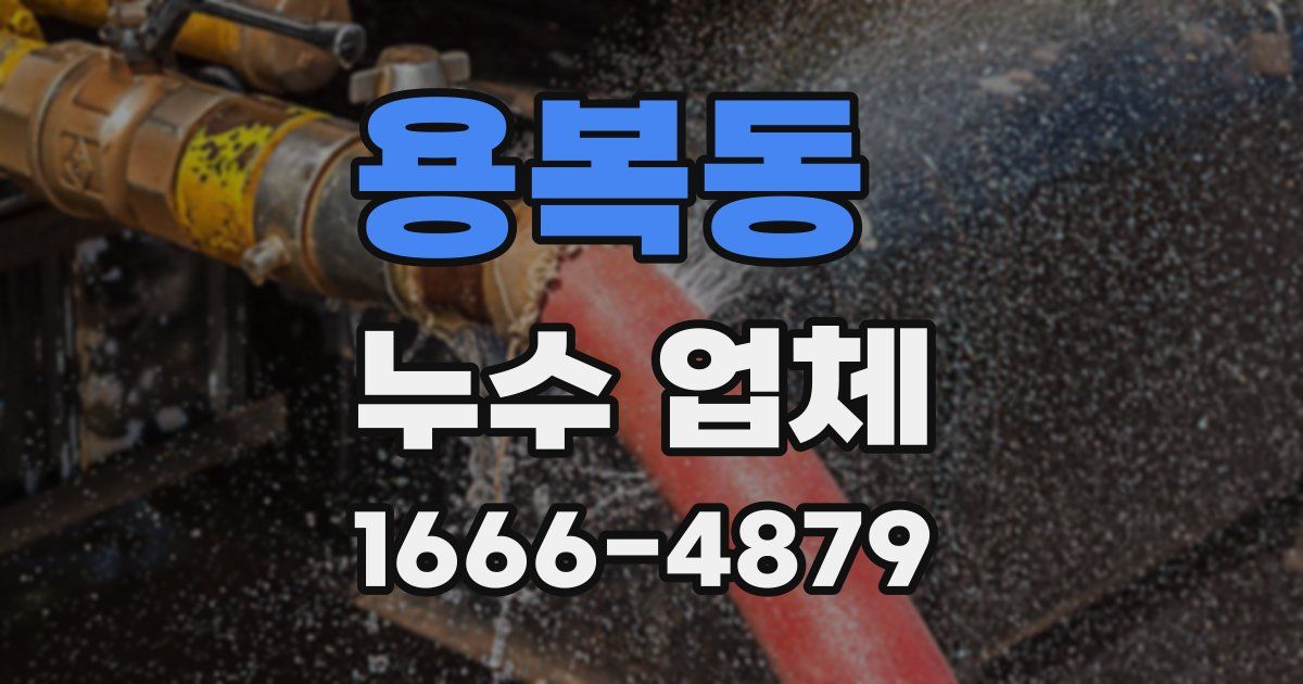 용복동 누수 업체