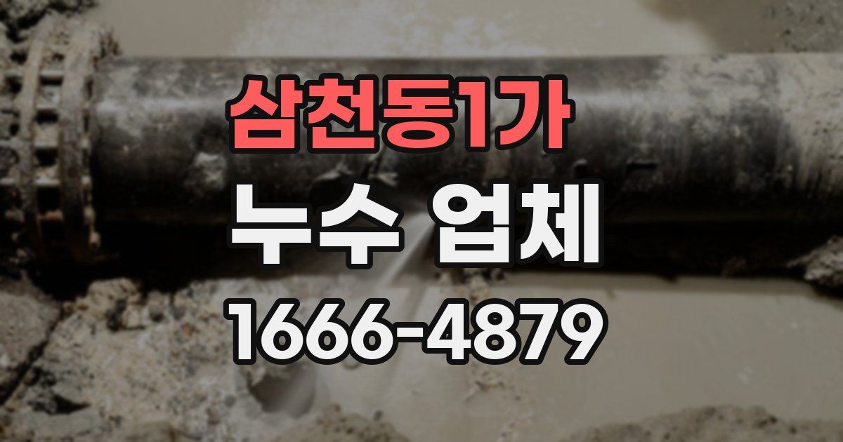 삼천동1가 누수 업체