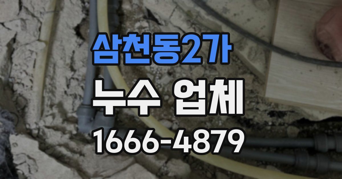 삼천동2가 누수 업체