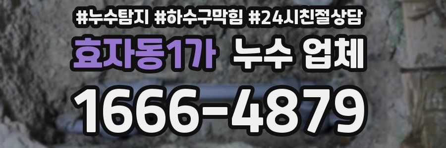 효자동1가 누수 업체
