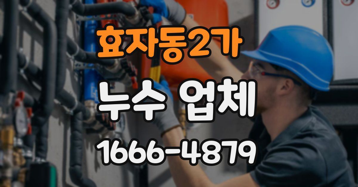 효자동2가 누수 업체