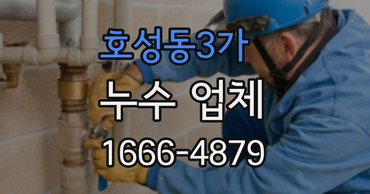 호성동3가 누수 업체