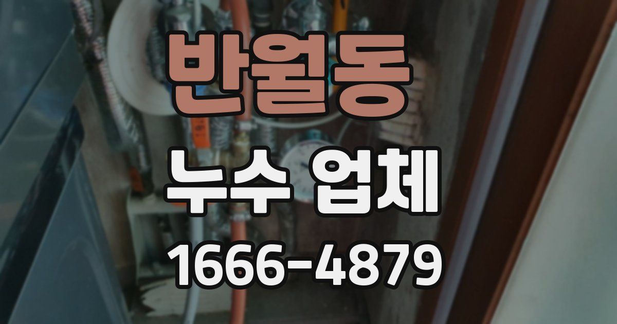 반월동 누수 업체