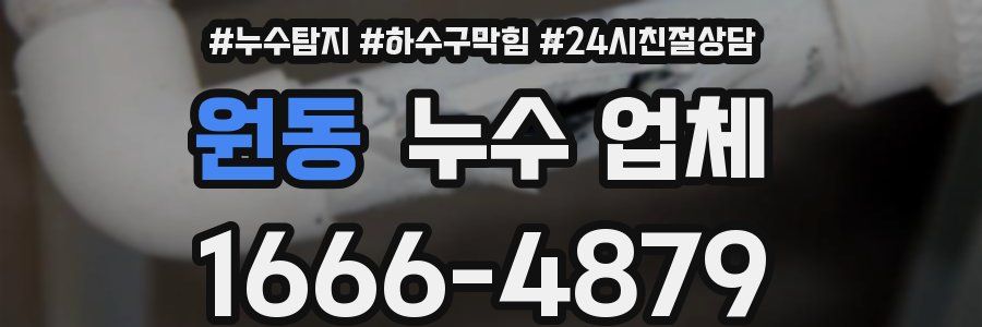 원동 누수 업체