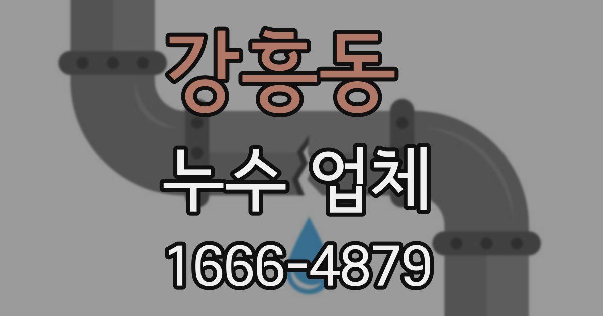 강흥동 누수 업체