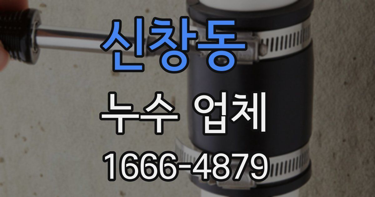 신창동 누수 업체