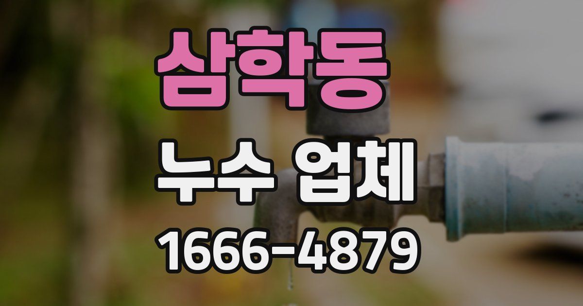 삼학동 누수 업체