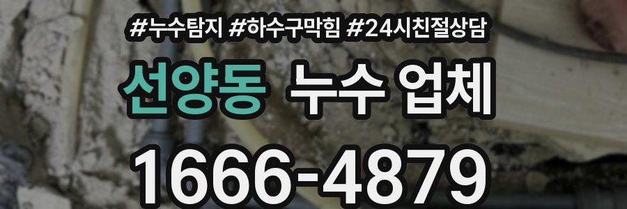 선양동 누수 업체
