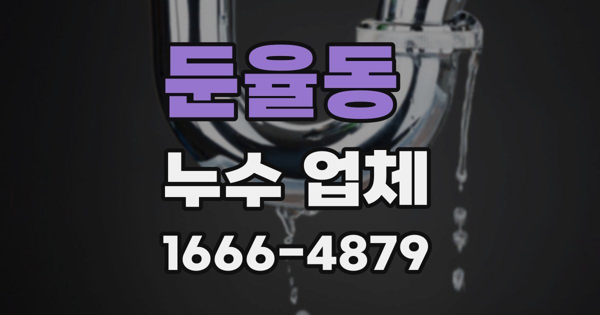 둔율동 누수 업체