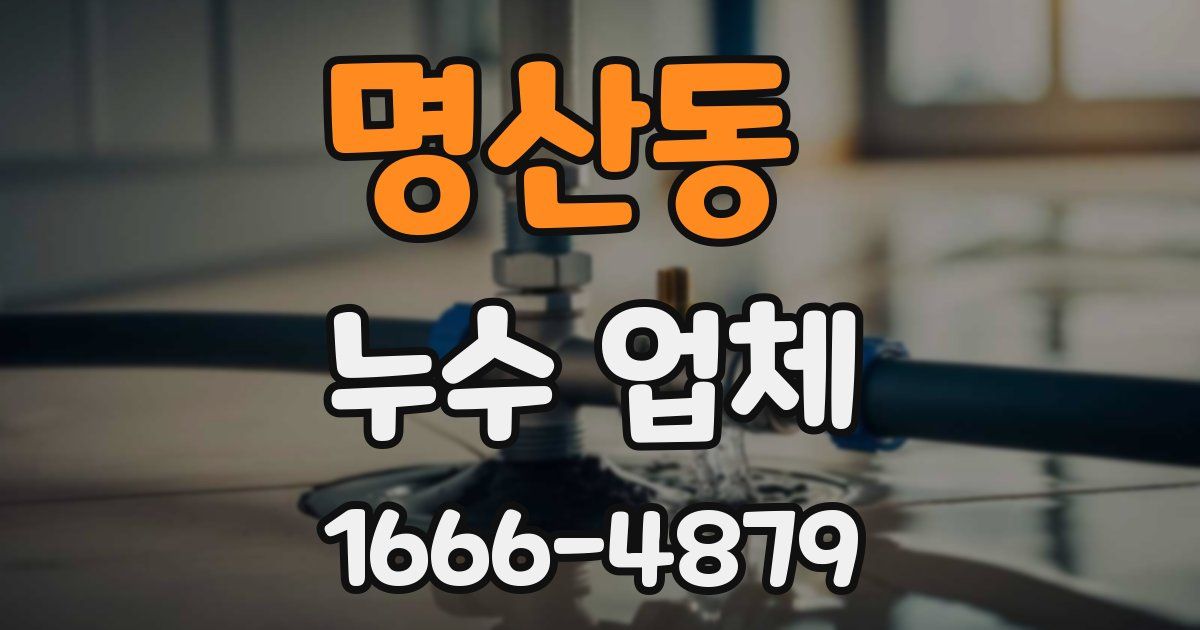 명산동 누수 업체