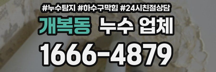 개복동 누수 업체