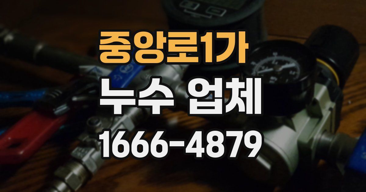 중앙로1가 누수 업체
