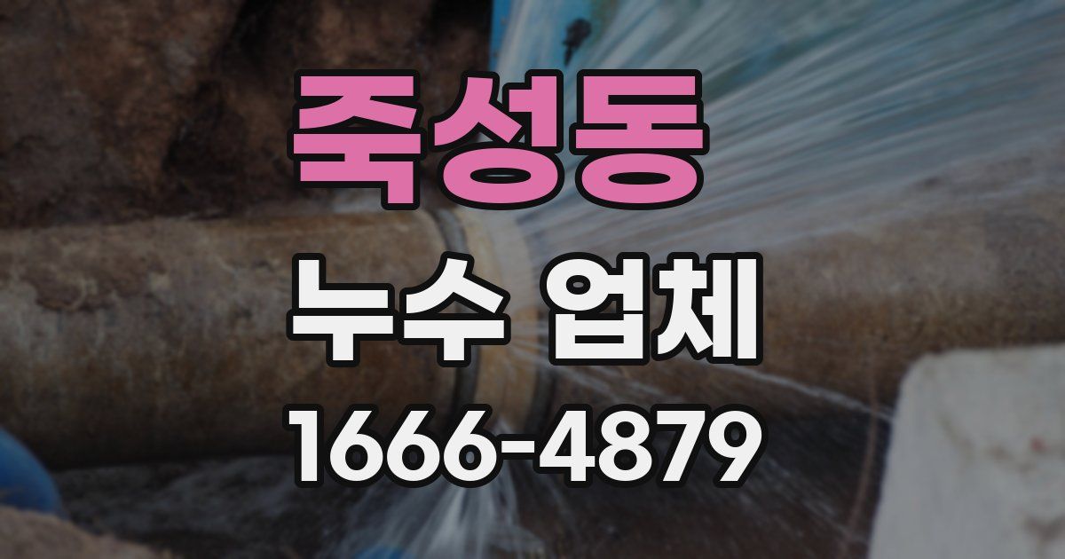 죽성동 누수 업체