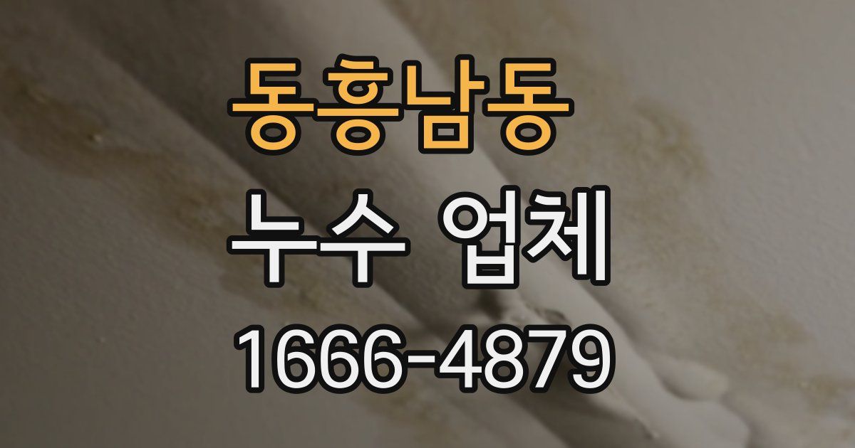 동흥남동 누수 업체