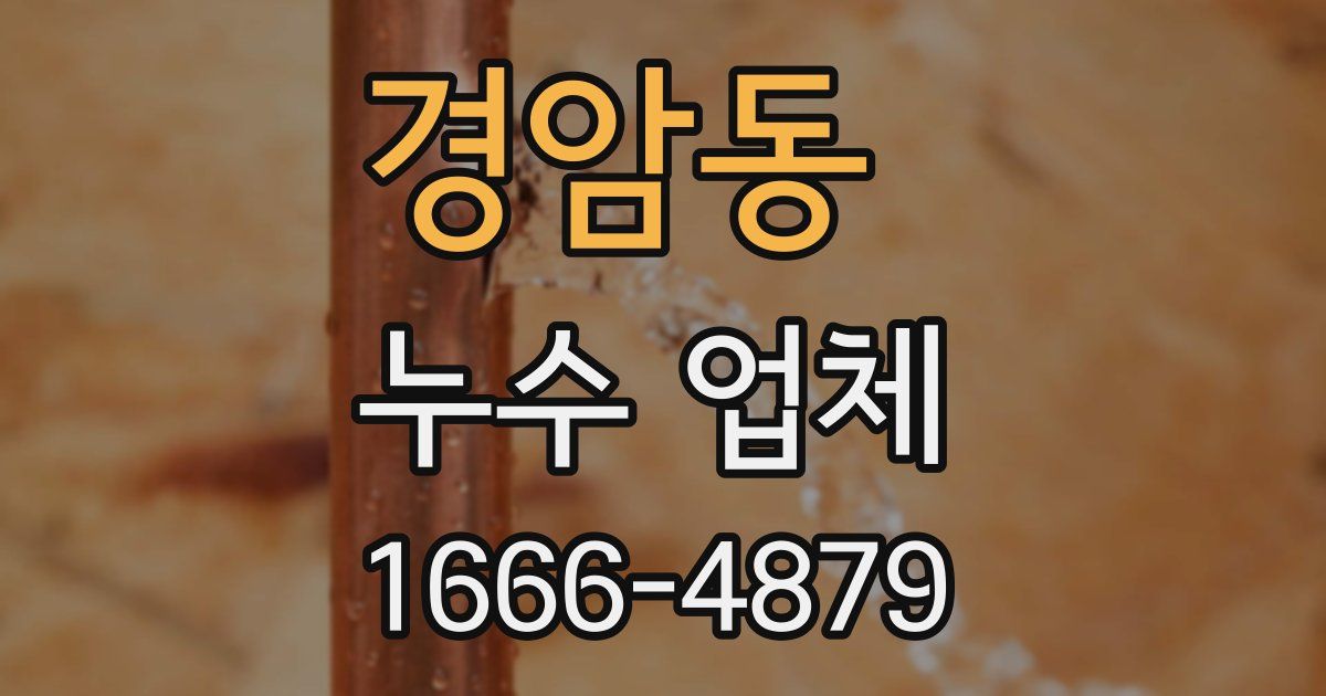 경암동 누수 업체