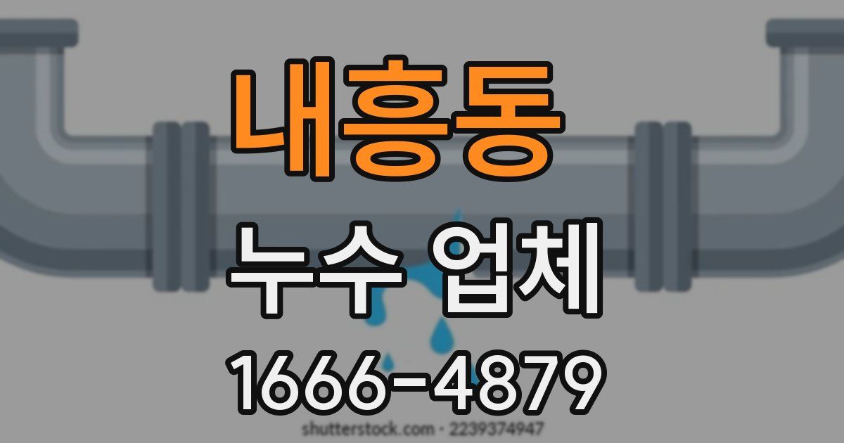 내흥동 누수 업체