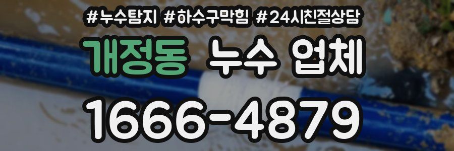 개정동 누수 업체