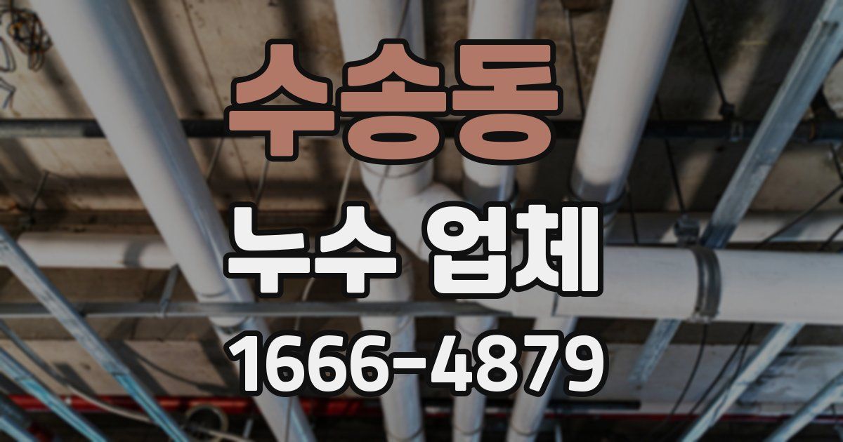 수송동 누수 업체