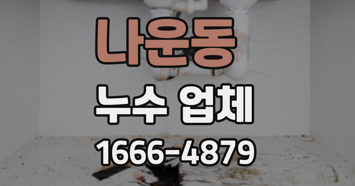 나운동 누수 업체