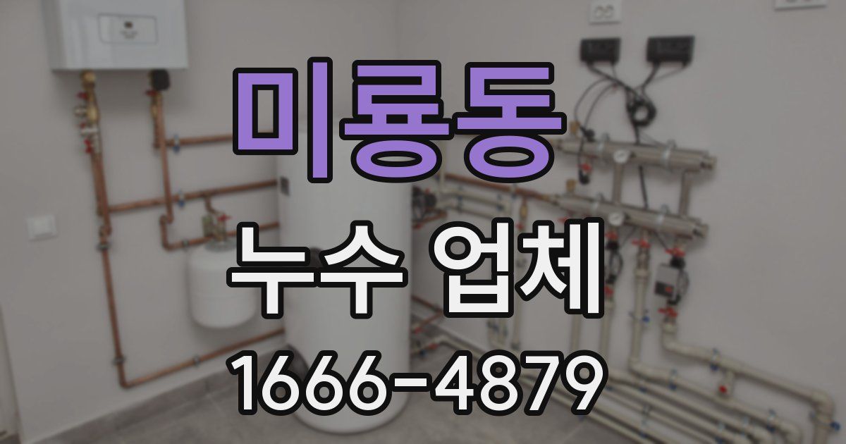 미룡동 누수 업체