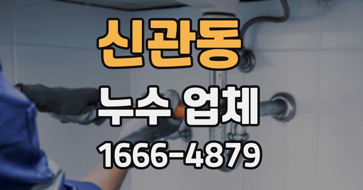 신관동 누수 업체