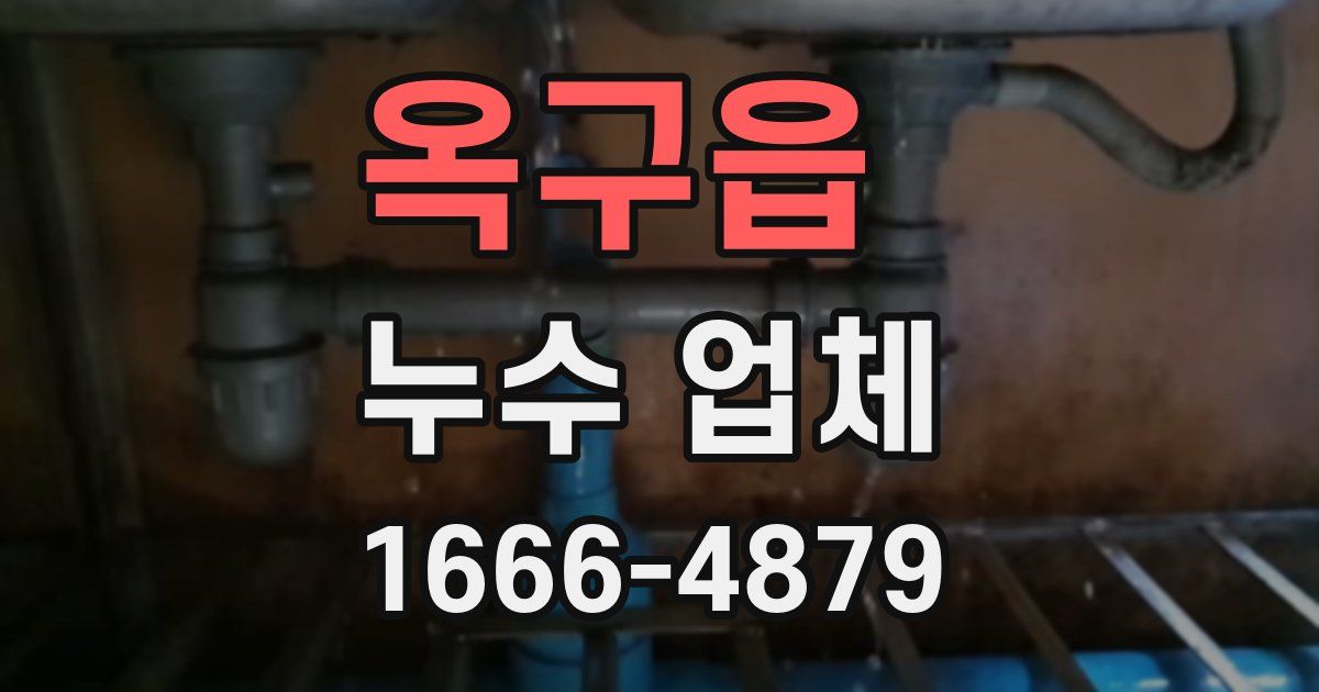 옥구읍 누수 업체