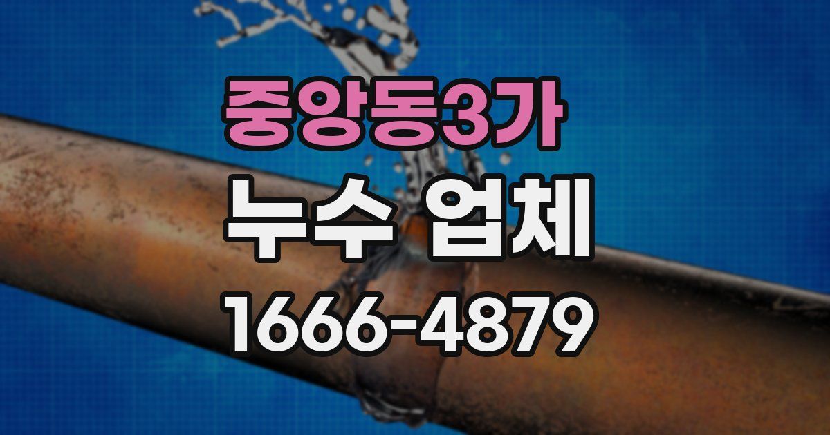 중앙동3가 누수 업체