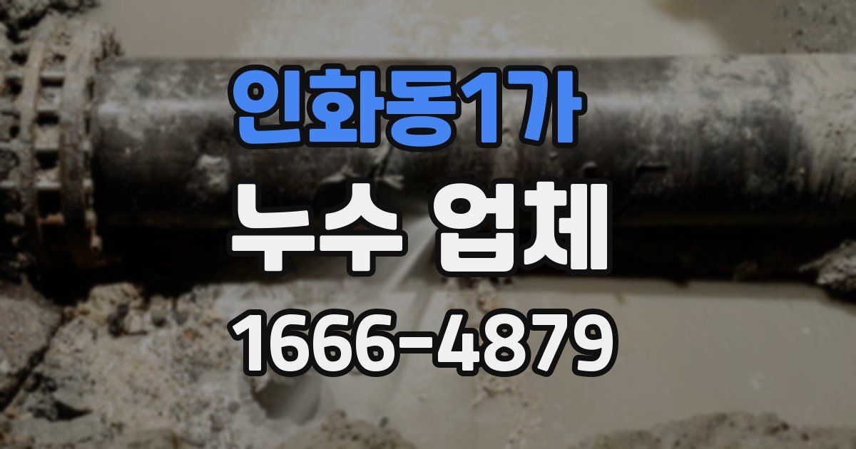 인화동1가 누수 업체