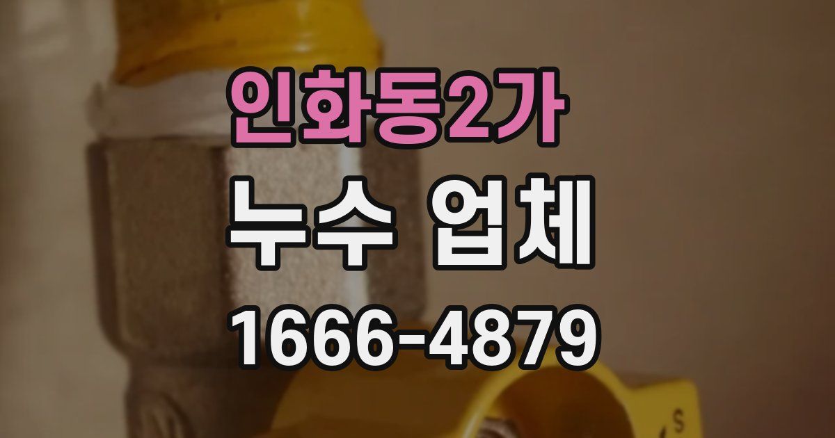 인화동2가 누수 업체