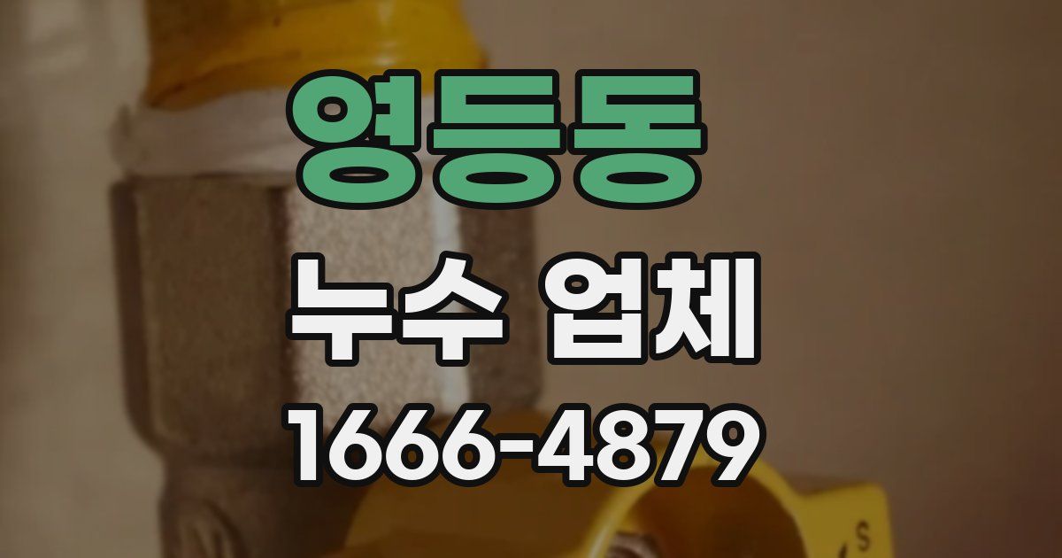 영등동 누수 업체